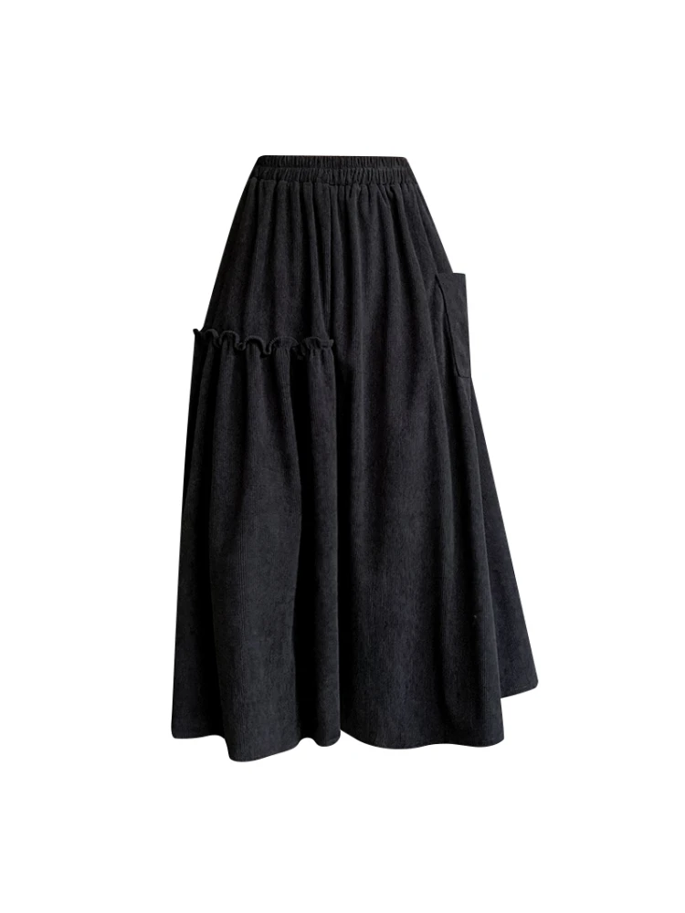 Однотонная Вельветовая Женская кофейная юбка с поясом на резинке, новинка весны-осени, шикарная модная свободная трапециевидная юбка до середины икры для молодых девушек, черная юбка
Однотонная Вельветовая Женская кофейная юбка с поясом на резинке, новинка весны-осени, шикарная модная свободная трапециевидная юбка до середины икры для молодых девушек, черная юбка