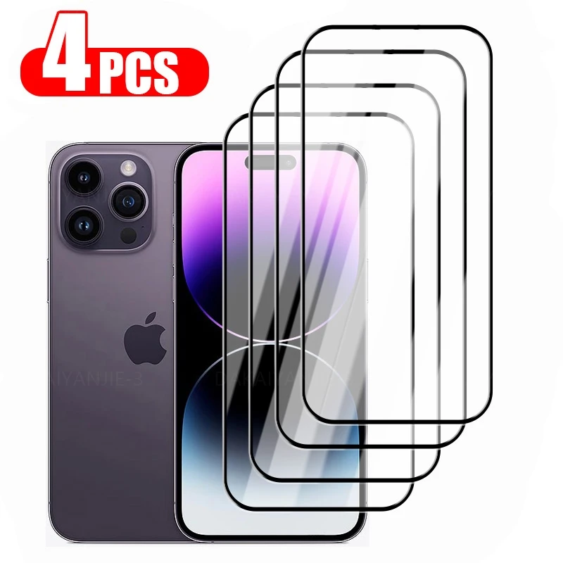 4Pcs Full Cover Tempered Glass On the For iPhone 11 12 13 14 Pro Max Screen Protector For iPhone 6 7 8 Plus X XR XS MAX SE Glass
4Pcs Full Cover Tempered Glass On the For iPhone 11 12 13 14 Pro Max Screen Protector For iPhone 6 7 8 Plus X XR XS MAX SE Glass