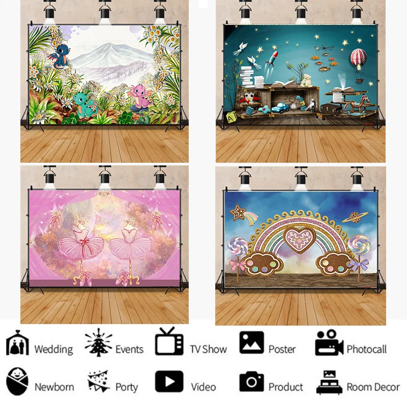 SHENGYONGBAO Romantic Decoration With Colorful Balloon Arch Bears Background Newborn Baby Birthday Photography Backdrops LGH-07
SHENGYONGBAO Romantic Decoration With Colorful Balloon Arch Bears Background Newborn Baby Birthday Photography Backdrops LGH-07
