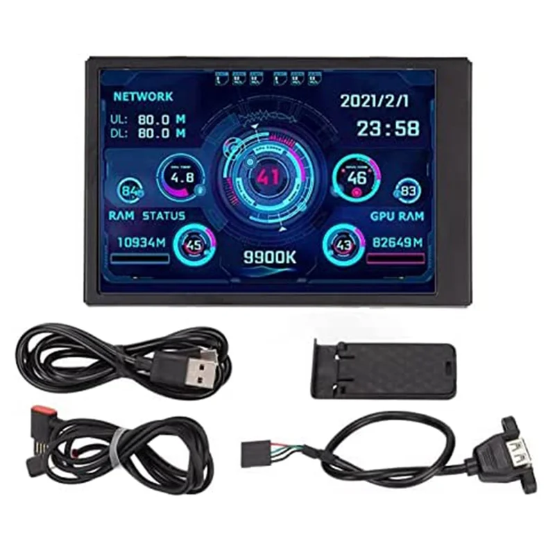 3.5 Inch IPS Type-C Secondary Screen Computer CPU GPU RAM HDD MonitorUSB Display for Freely AIDA64 Mini Monitor
3.5 Inch IPS Type-C Secondary Screen Computer CPU GPU RAM HDD MonitorUSB Display for Freely AIDA64 Mini Monitor