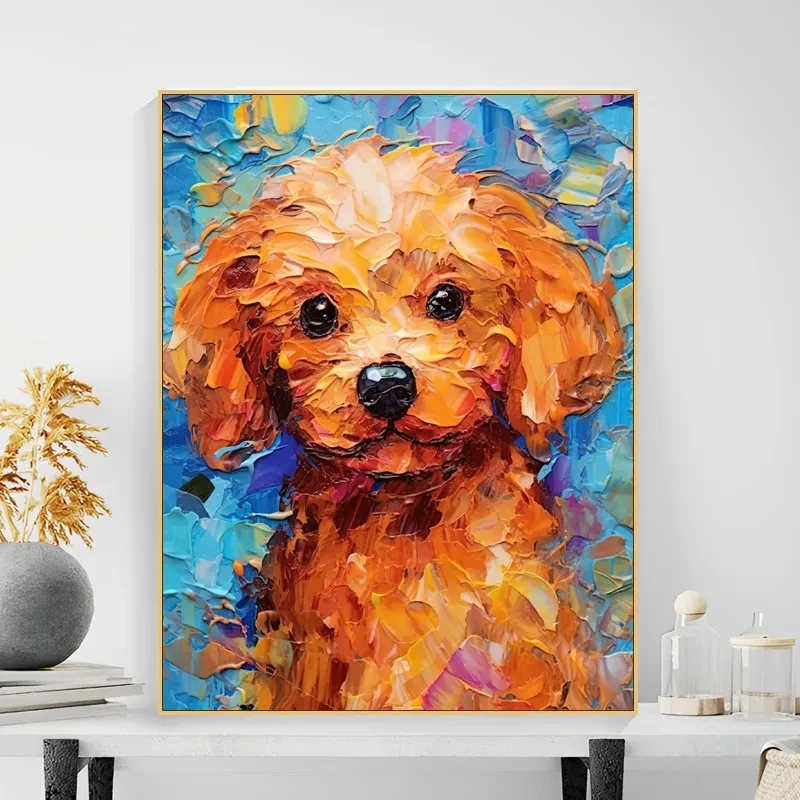 

Цифровая картина маслом животное собаки милая собака ручная роспись подвесная картина