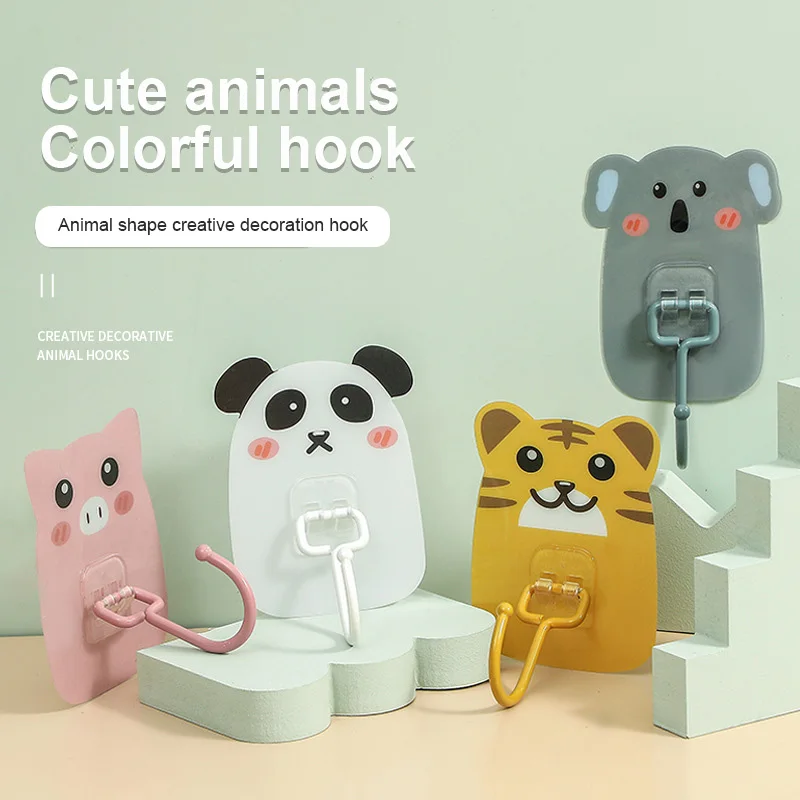Cute Animal Hook Seamless Adhesive Decorative Hooks Free Punching Wall-Hooks Door Hangers Key Umbrella Towel Cap Rack Supplies
Cute Animal Hook Seamless Adhesive Decorative Hooks Free Punching Wall-Hooks Door Hangers Key Umbrella Towel Cap Rack Supplies