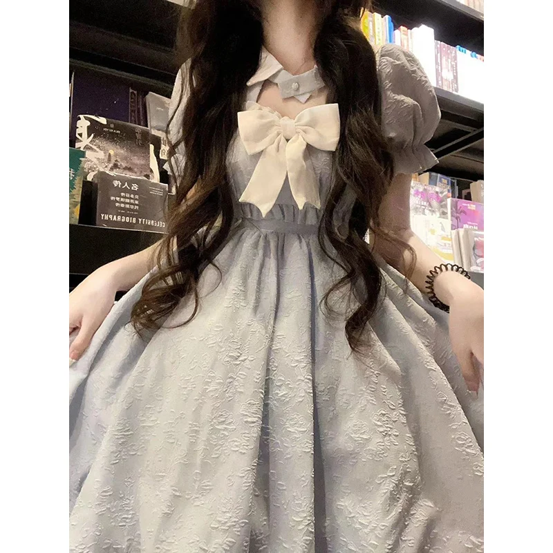 Милое сказочное элегантное женское платье в стиле "Лолита", милое платье принцессы Y2K, женское винтажное повседневное ТРАПЕЦИЕВИДНОЕ мини-платье с пышными рукавами, Новинка лета 2023
Милое сказочное элегантное женское платье в стиле "Лолита", милое платье принцессы Y2K, женское винтажное повседневное ТРАПЕЦИЕВИДНОЕ мини-платье с пышными рукавами, Новинка лета 2023