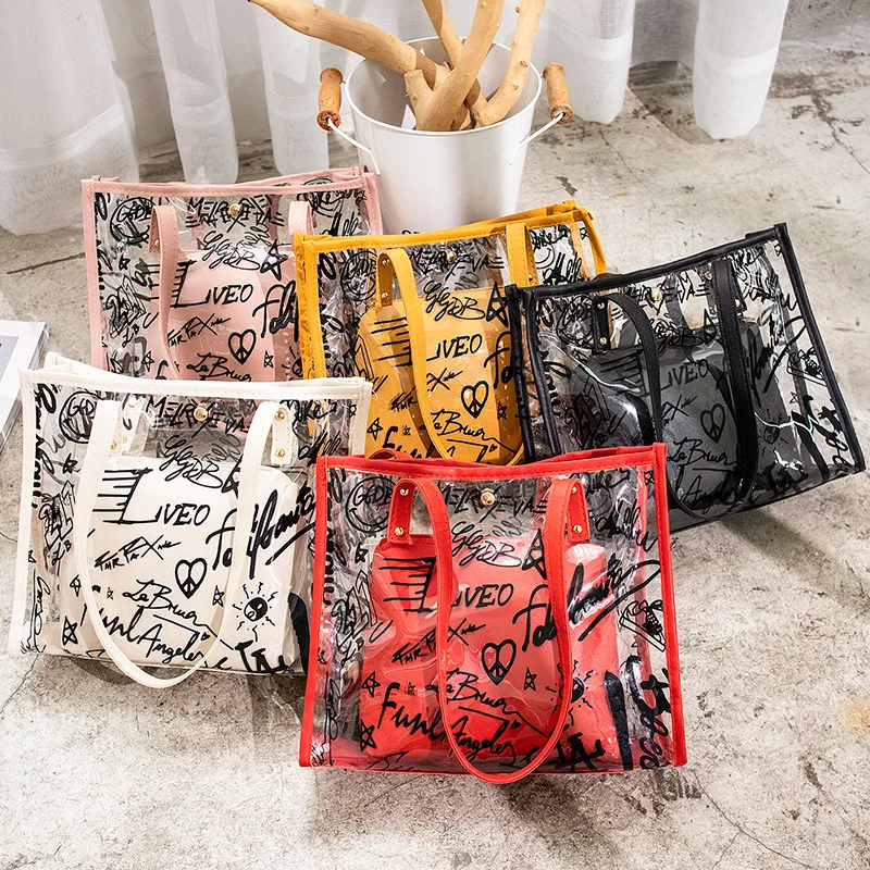 2022 New Luxury Designer Handbags for Women Composite Bag Contracted Style Transparent PVC Bag Travel Tote Bags Letter Printing
2022 New Luxury Designer Handbags for Women Composite Bag Contracted Style Transparent PVC Bag Travel Tote Bags Letter Printing
