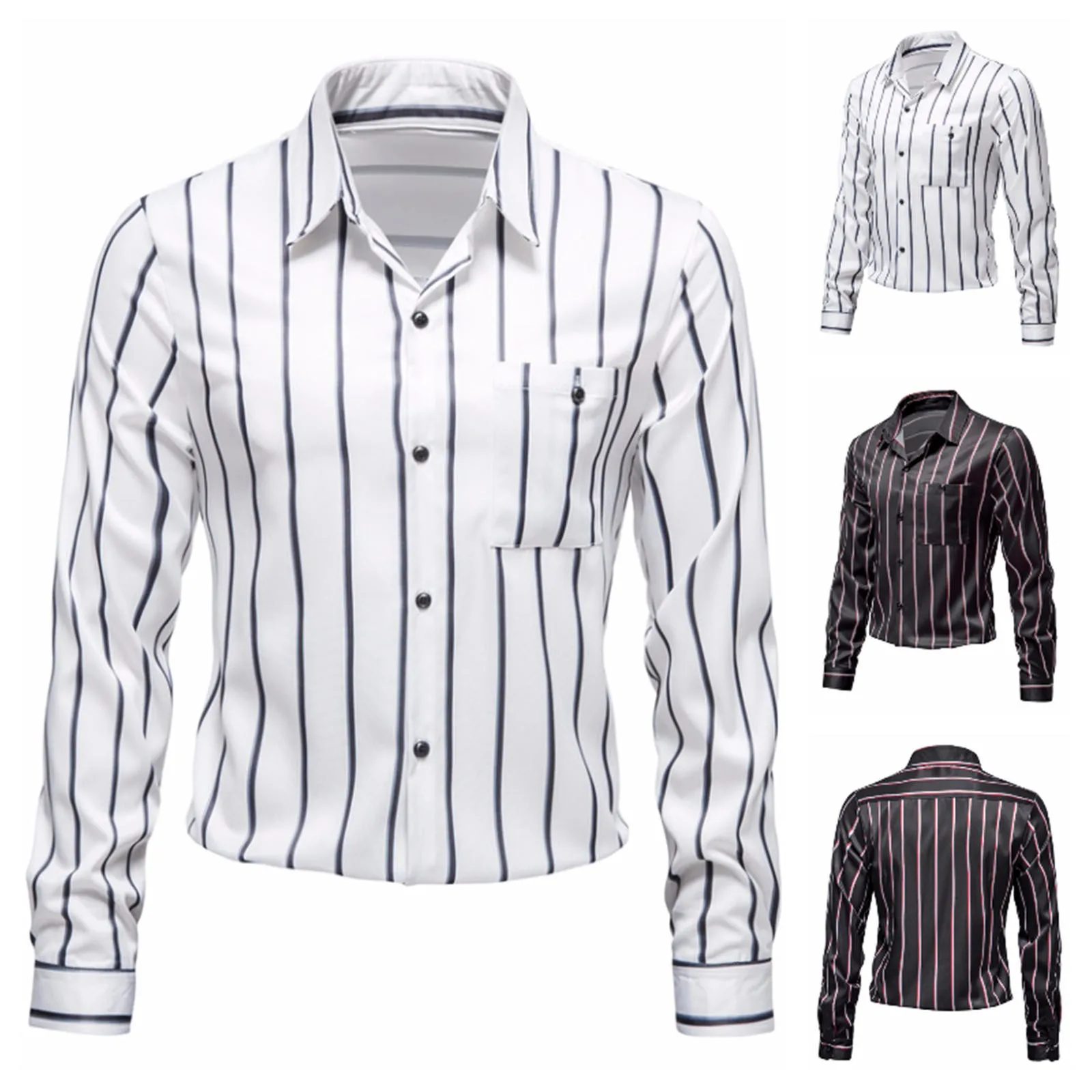 Men's Fall/winter Dress Shirts 2022 Lapel Slim Fit Polyester Cotton Casual Dance Party Shirt For Male Long Sleeve Striped Shirs
Men's Fall/winter Dress Shirts 2022 Lapel Slim Fit Polyester Cotton Casual Dance Party Shirt For Male Long Sleeve Striped Shirs