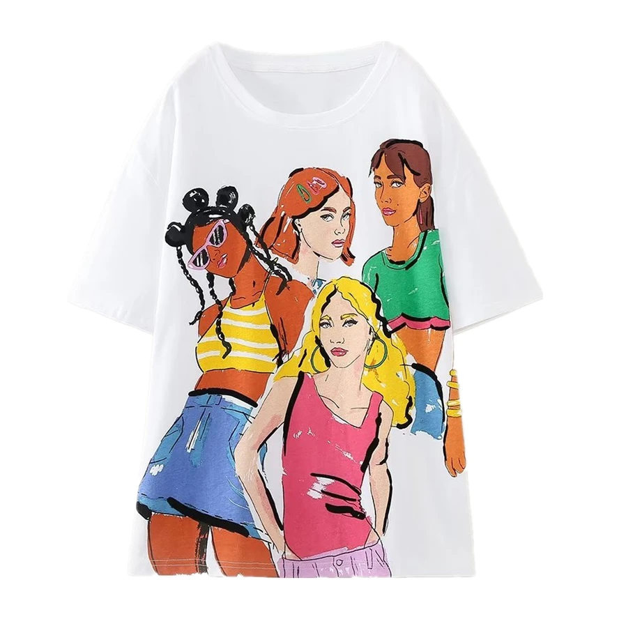 Jenny&Dave Commuting Casual Pure Cotton White Loose Top British Fashion High Street Girl Printed Round Neck T-shirt
Jenny&Dave Commuting Casual Pure Cotton White Loose Top British Fashion High Street Girl Printed Round Neck T-shirt