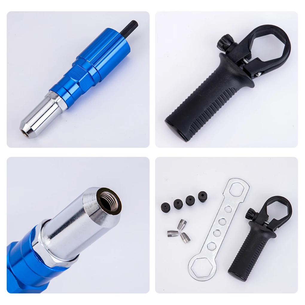 Cordless Electric Riveter Kit RIVET NUT TOOL Metal Nut Riveter Gun Drill Adapter Drill Riveting Insert Nut Pull Rivet HAND Tool
Cordless Electric Riveter Kit RIVET NUT TOOL Metal Nut Riveter Gun Drill Adapter Drill Riveting Insert Nut Pull Rivet HAND Tool