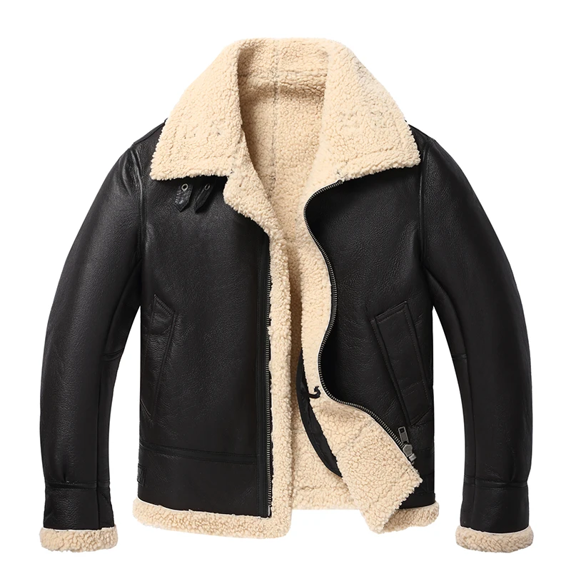 2023 Natural Wool Thickened Shearing Coat B3 Air Force Pilot Men's Leather Jacket Black Winter Coat European Size
2023 Natural Wool Thickened Shearing Coat B3 Air Force Pilot Men's Leather Jacket Black Winter Coat European Size