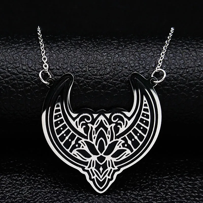 Fashion Flower Moon Stainless Steel Chain Necklace for Women Silver Color Statement Necklace Jewerly collar mujer N3249S08
Fashion Flower Moon Stainless Steel Chain Necklace for Women Silver Color Statement Necklace Jewerly collar mujer N3249S08