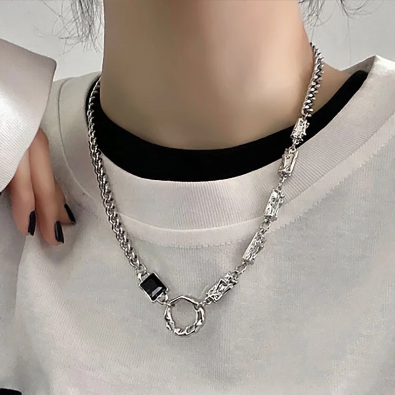 Black Zircons Clavicle Chain Necklace New Fashion Simple Irregular Round Geometric Handmade Birthday Party Jewelry Gifts
Black Zircons Clavicle Chain Necklace New Fashion Simple Irregular Round Geometric Handmade Birthday Party Jewelry Gifts