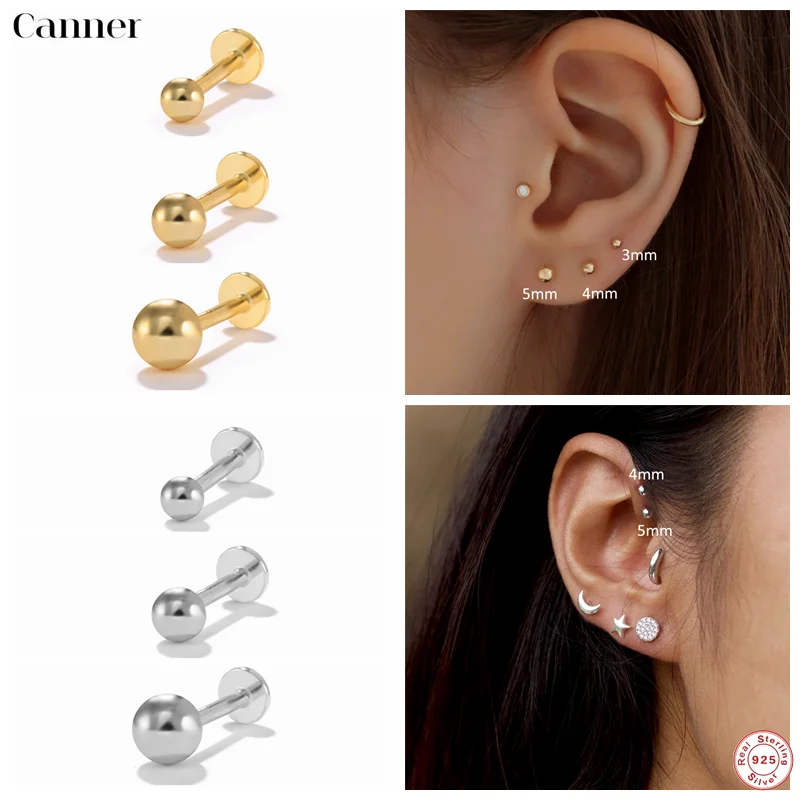 CANNER 1set 925 Sterling Silver Balls Labret Piercing Ring Lip Surgical Cartilage Tragus Piercing Earrings Pircing Body Jewelry
CANNER 1set 925 Sterling Silver Balls Labret Piercing Ring Lip Surgical Cartilage Tragus Piercing Earrings Pircing Body Jewelry