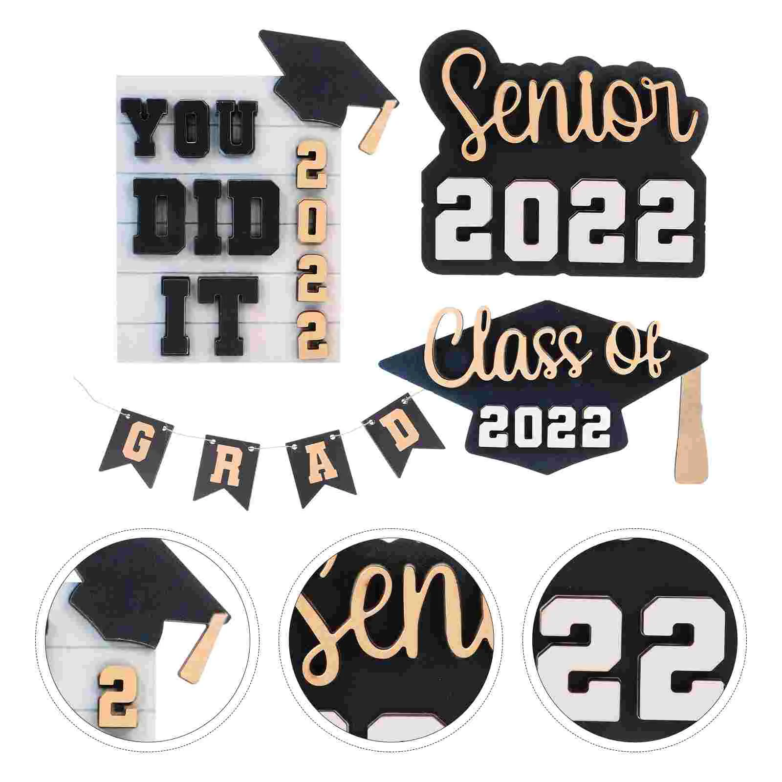 4Pcs Summer Graduation Wood Ornaments Wood Desktop Adornments Wood Crafts Graduation Decors
4Pcs Summer Graduation Wood Ornaments Wood Desktop Adornments Wood Crafts Graduation Decors