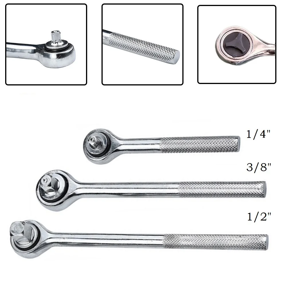 High Torque Ratchet Wrench 1/4" 3/8" 1/2" Socket Adjustable Quick Release Square Head Spanner Screwdriver Bit Hand Tool
High Torque Ratchet Wrench 1/4" 3/8" 1/2" Socket Adjustable Quick Release Square Head Spanner Screwdriver Bit Hand Tool