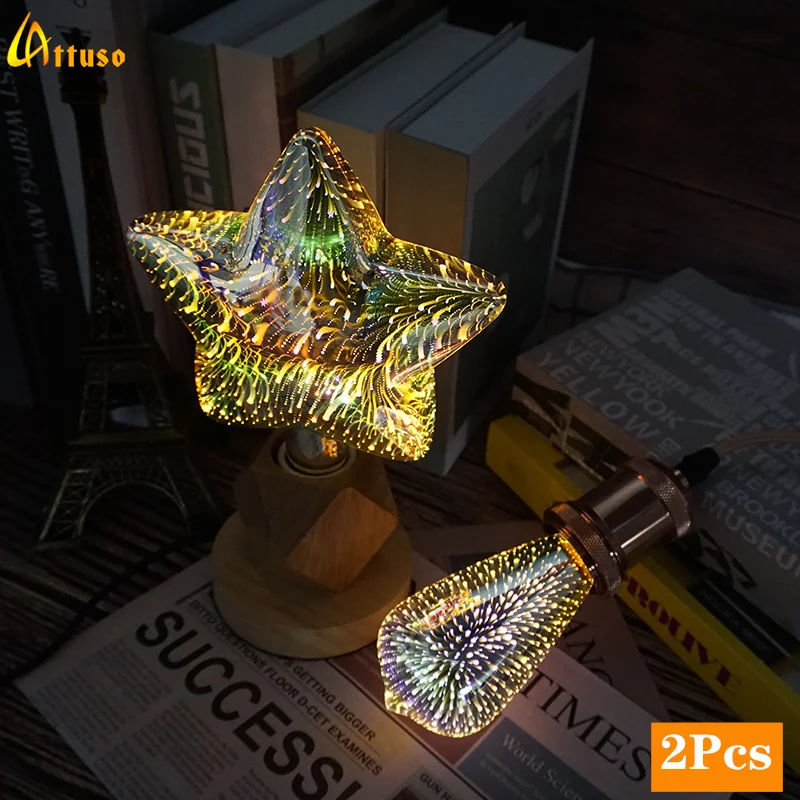 2 шт./лот Светодиодная лампа Эдисона 3D декоративная лампа 110 В 220 В A60 ST64 G95 G80 E27 Праздничные огни Новинка Рождественская лампа Lamparas
2 шт./лот Светодиодная лампа Эдисона 3D декоративная лампа 110 В 220 В A60 ST64 G95 G80 E27 Праздничные огни Новинка Рождественская лампа Lamparas
