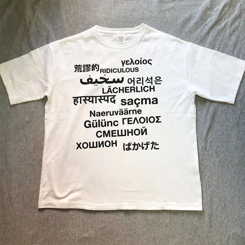 National languages Printing Unisex Graphic White T shirts Summer Short Sleeve Loose Pure Cotton Casual Kpop Vintage Tops Tees
National languages Printing Unisex Graphic White T shirts Summer Short Sleeve Loose Pure Cotton Casual Kpop Vintage Tops Tees