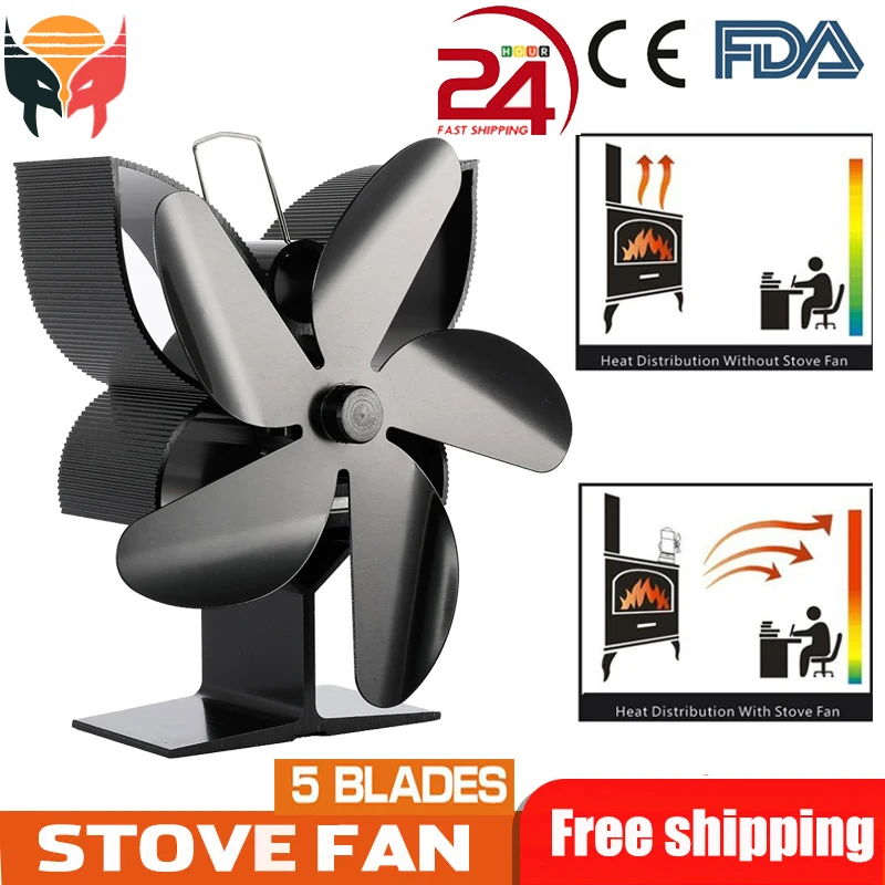 Black Stove Fan 5 Blades Heat Powered Fireplace Fan Log Wood Burner Eco Fan Quiet Home Fireplace Fan Efficient Heat Distribution
Black Stove Fan 5 Blades Heat Powered Fireplace Fan Log Wood Burner Eco Fan Quiet Home Fireplace Fan Efficient Heat Distribution
