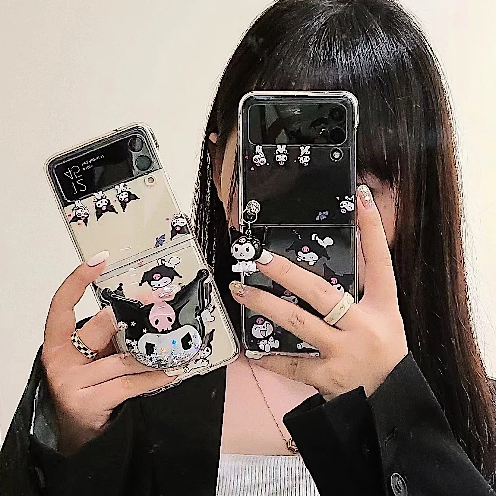 Cute Sanrio kuromi 3D Pendant With Stand Phone Case For Samsung Galaxy Z Flip 3 4 5G ZFlip3 ZFlip4 Flip3 Flip4 Anti-fall Cover
Cute Sanrio kuromi 3D Pendant With Stand Phone Case For Samsung Galaxy Z Flip 3 4 5G ZFlip3 ZFlip4 Flip3 Flip4 Anti-fall Cover