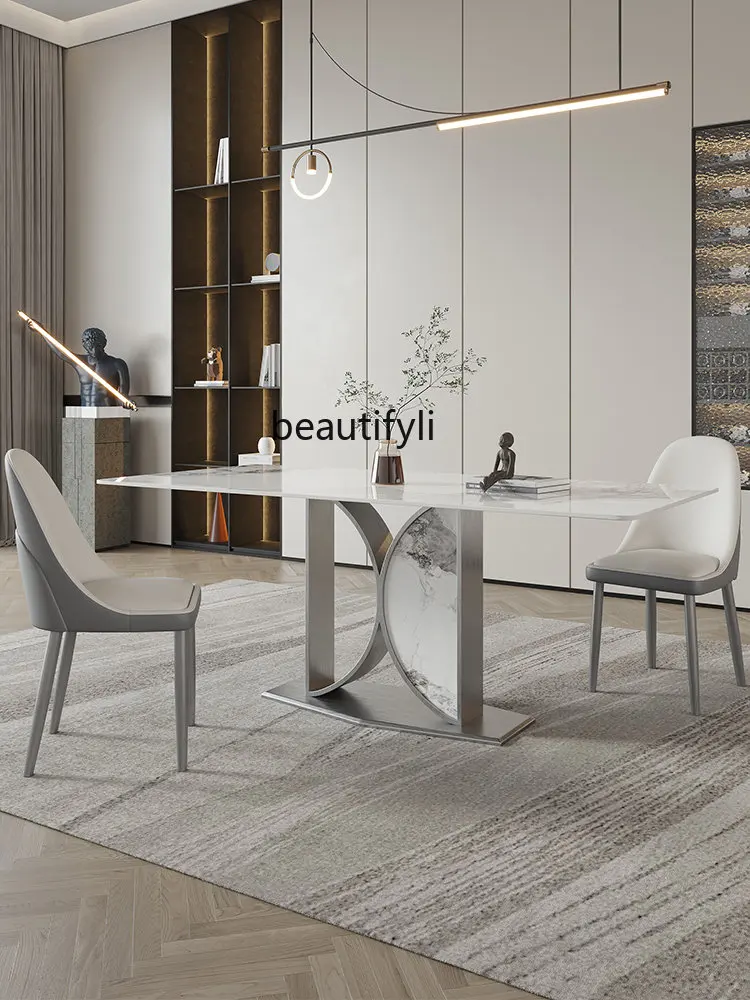 lt Italian Minimalist Light Stone Plate Dining Tables and Chairs Set Modern Light Luxury Stone Rectangular Dining Table
lt Italian Minimalist Light Stone Plate Dining Tables and Chairs Set Modern Light Luxury Stone Rectangular Dining Table
