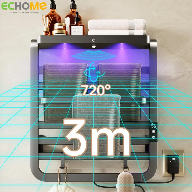 Электрическая вешалка для полотенец, вешалка для сушки полотенец, интеллектуальная дезинфекция полотенец в ванную комнату, обогреватель полотенец в отеле, Бытовые аксессуары
Электрическая вешалка для полотенец, вешалка для сушки полотенец, интеллектуальная дезинфекция полотенец в ванную комнату, обогреватель полотенец в отеле, Бытовые аксессуары