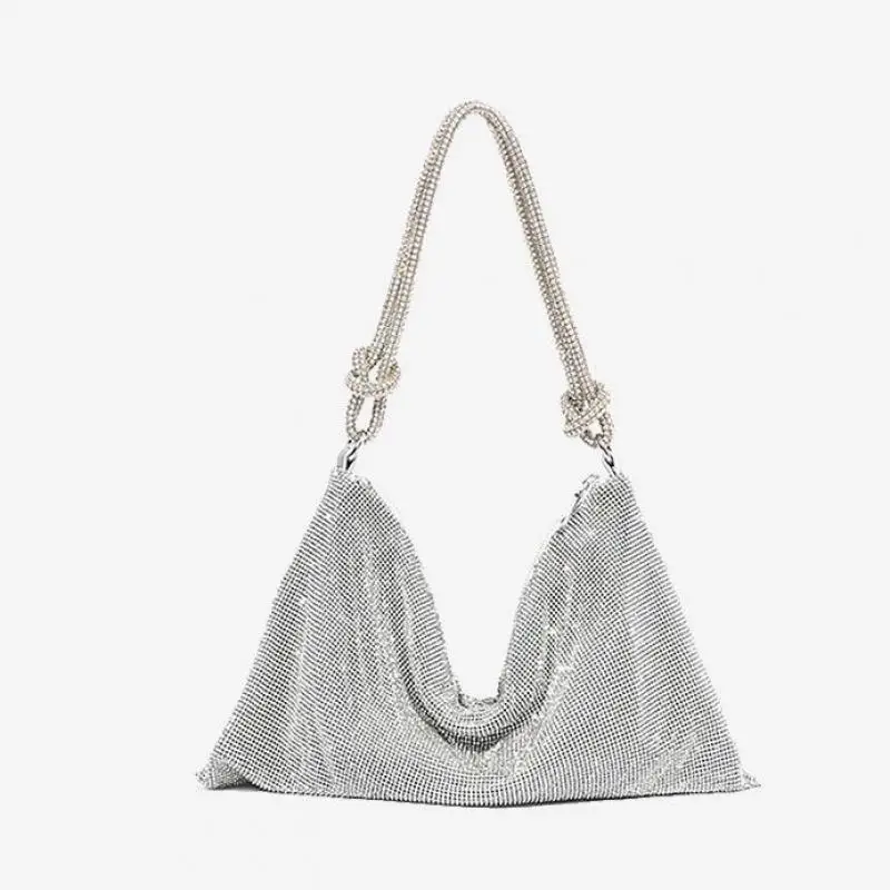 Handle Rhinestones Evening Clutch Bag Silver Shiny Crystal Dinner Party Wedding Purses And Handbag Luxury Designer Shoulder Bag
Handle Rhinestones Evening Clutch Bag Silver Shiny Crystal Dinner Party Wedding Purses And Handbag Luxury Designer Shoulder Bag