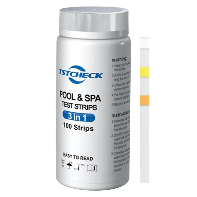 Pool Water Test Strips 100pcs 3 In 1 Swimming Pool Water Strips Spa Test Supplies With Quick & Accurate Results For Hardness
Pool Water Test Strips 100pcs 3 In 1 Swimming Pool Water Strips Spa Test Supplies With Quick & Accurate Results For Hardness