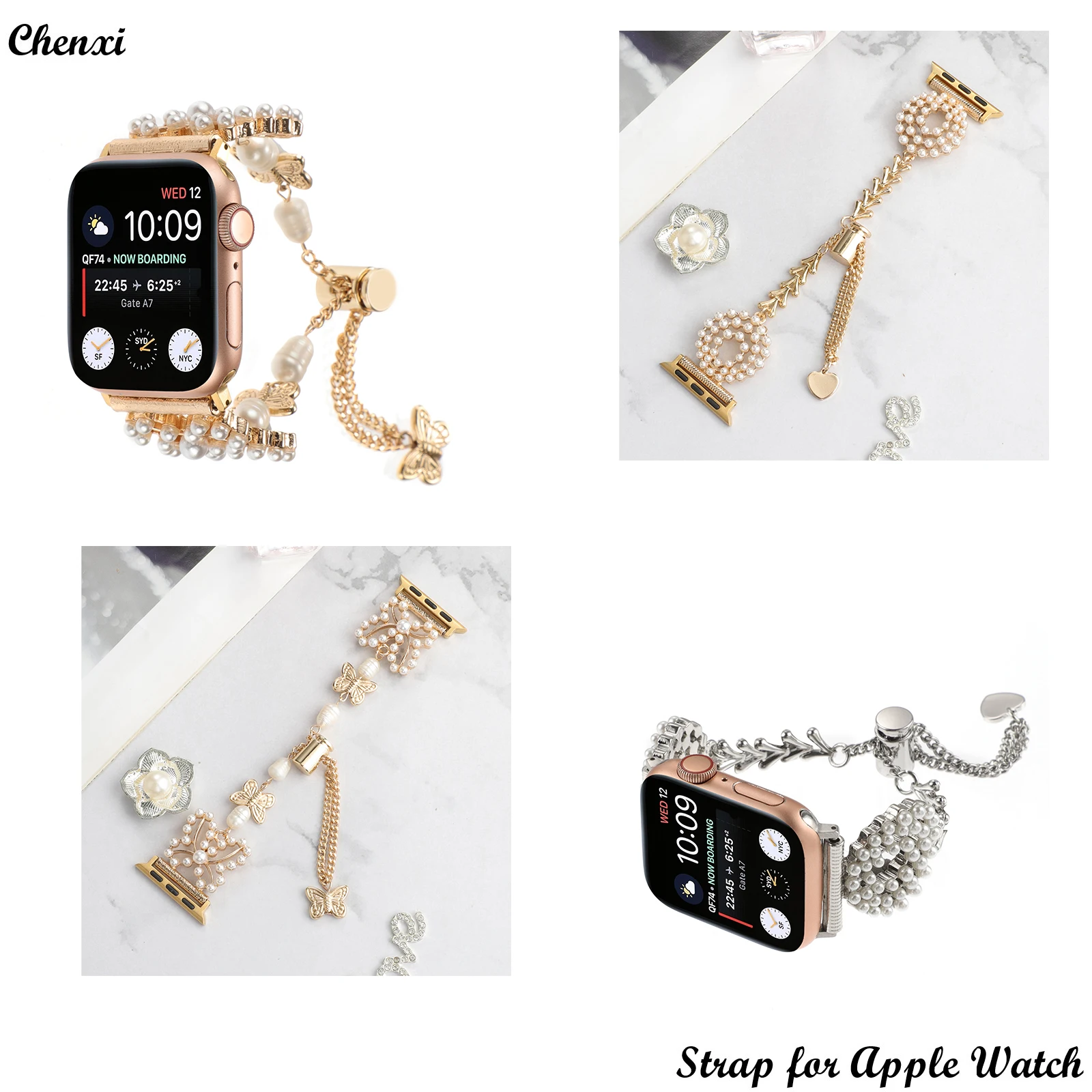 Metal strap for Apple watch band beaded bracelet chain for iwatch series87654321SE Ultra pearl Jewelry38 40 41 42 44 45 49mm
Metal strap for Apple watch band beaded bracelet chain for iwatch series87654321SE Ultra pearl Jewelry38 40 41 42 44 45 49mm