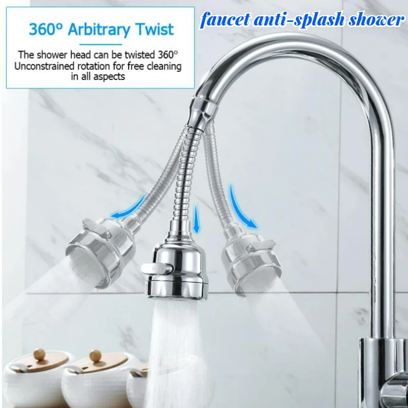 360 Degree Swivel Kitchen Faucet Aerator Adjustable Dual Mode Sprayer Filter Diffuser Water Saving Nozzle Bath Faucet Connector
360 Degree Swivel Kitchen Faucet Aerator Adjustable Dual Mode Sprayer Filter Diffuser Water Saving Nozzle Bath Faucet Connector