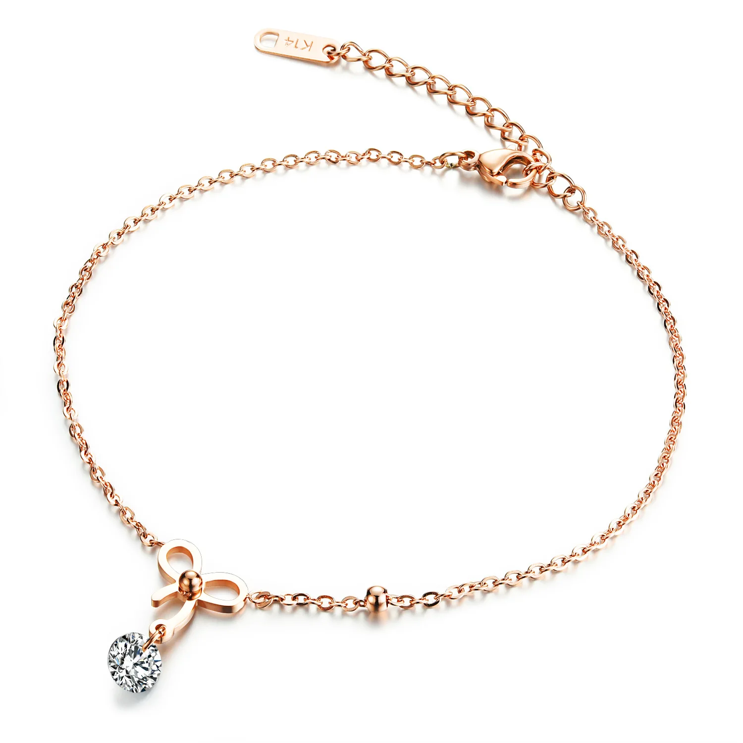Jewelry Glittering and Translucent Ablaze Set Diamond Bow Anklet Fashionable Temperament Lovely Birthday Gift
Jewelry Glittering and Translucent Ablaze Set Diamond Bow Anklet Fashionable Temperament Lovely Birthday Gift