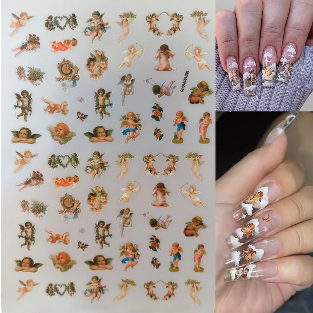 1Sheet Angel Flower Pattern Nail Sticker 5D Back Glue Flower Seamless Baby Pattern Self-Adhesive Nail Slider Nail Transfer Decal
1Sheet Angel Flower Pattern Nail Sticker 5D Back Glue Flower Seamless Baby Pattern Self-Adhesive Nail Slider Nail Transfer Decal