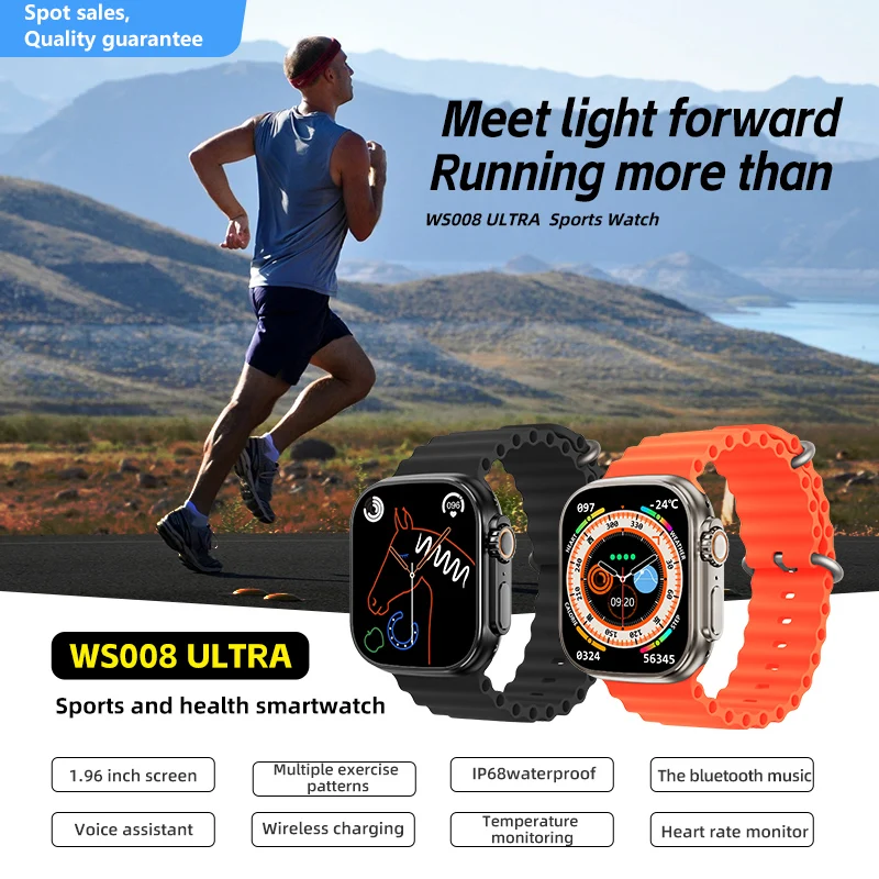 IWO Smart Watch WS008 Ultra NFC GPS Track 49mm Men Women Smartwatch Series 8 Thermometer BluetoothCall Waterproof Sports For App
IWO Smart Watch WS008 Ultra NFC GPS Track 49mm Men Women Smartwatch Series 8 Thermometer BluetoothCall Waterproof Sports For App