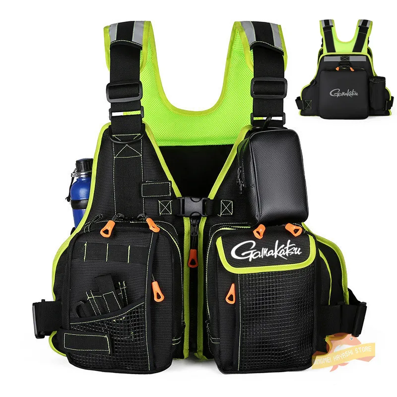 Gamakatsu for Outdoor Multifunctional Detachable Fishing Life Jacket Waterproof Reflective Multi-Pocket Buoyancy Fishing Vest
Gamakatsu for Outdoor Multifunctional Detachable Fishing Life Jacket Waterproof Reflective Multi-Pocket Buoyancy Fishing Vest
