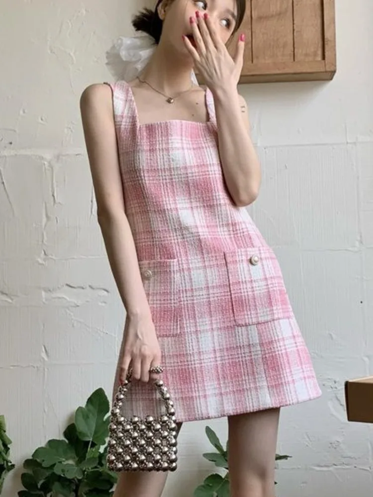 High Quality Korean Fashion Sweet Small Fragrance Tweed Dresses Women French Vintage Woolen Summer Dress Elegant Party Vestidos
High Quality Korean Fashion Sweet Small Fragrance Tweed Dresses Women French Vintage Woolen Summer Dress Elegant Party Vestidos
