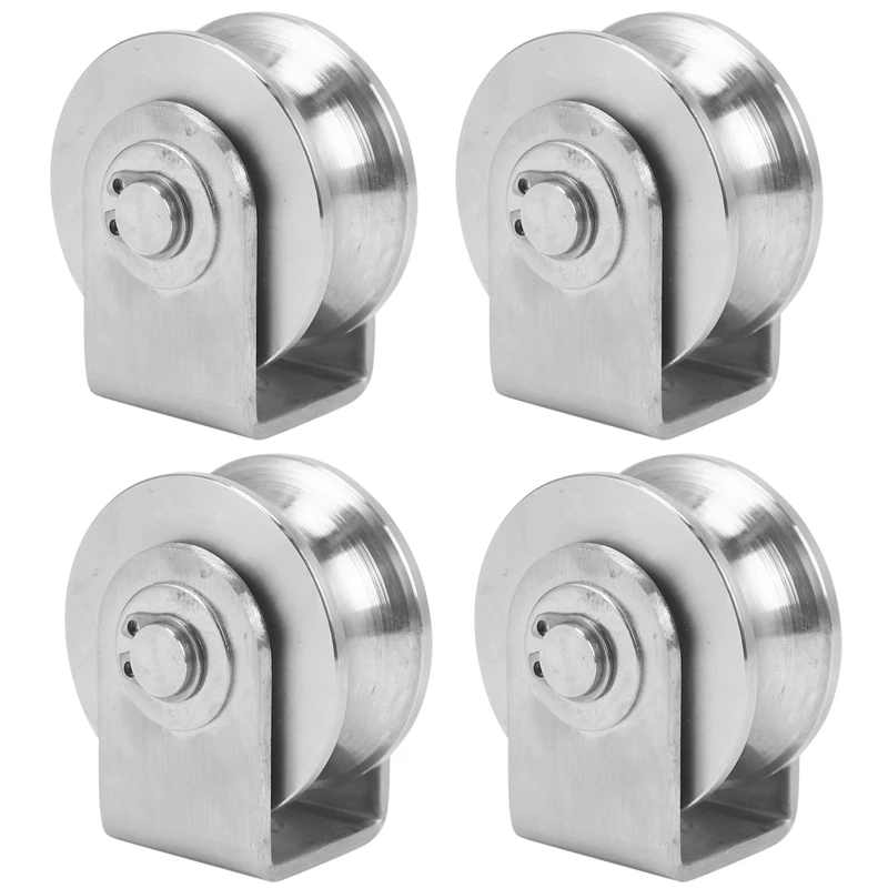 4X 2 Inch Roller Wheel Bearings U Groove Pulley Wheels Detachable Heavy Duty Grooved Wheel For Material Handling
4X 2 Inch Roller Wheel Bearings U Groove Pulley Wheels Detachable Heavy Duty Grooved Wheel For Material Handling