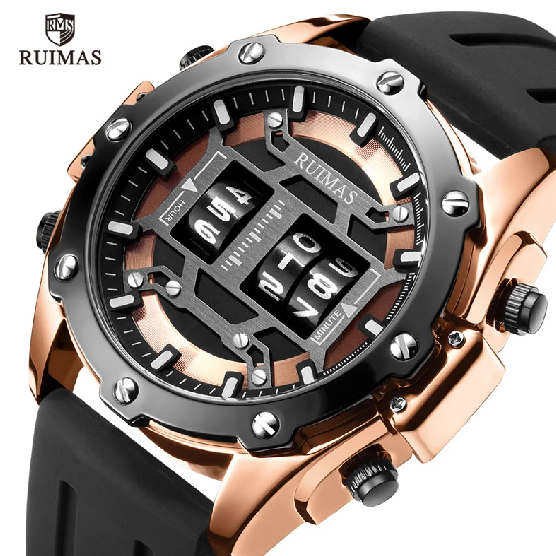 RUIMAS Luxury Roller Digital Quartz Watches Men Waterproof Wristwatch Top Brand Military Sports Watch Man Relogios Masculino 553
RUIMAS Luxury Roller Digital Quartz Watches Men Waterproof Wristwatch Top Brand Military Sports Watch Man Relogios Masculino 553
