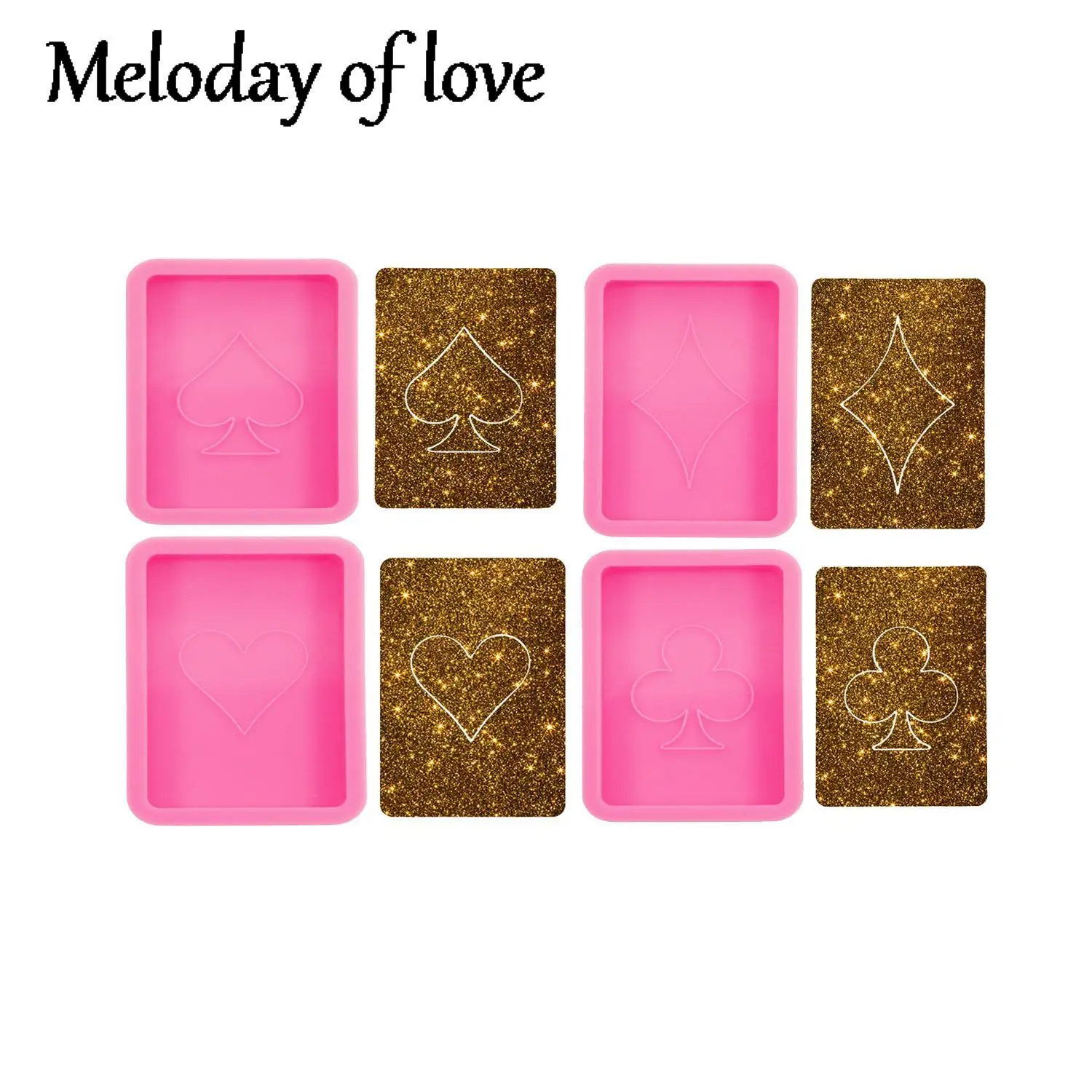 

Super Glossy Poker Silicone Mold Resin Crafting Epoxy DIY Handmade Soap Mold, Playing Card Fondant Chocolate Cake Molds DY1518