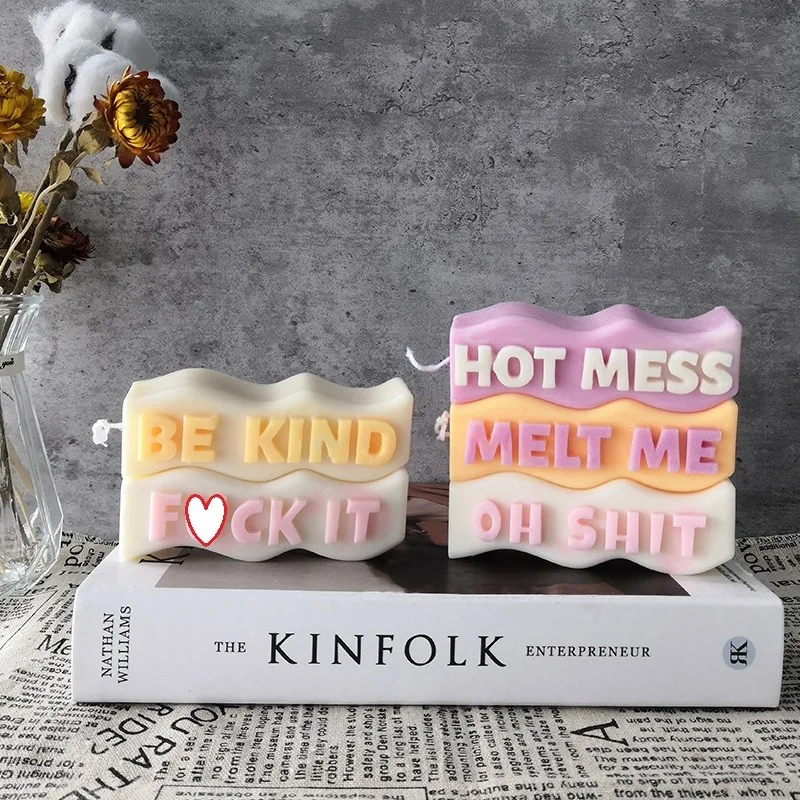 Custom DIY Wave Shape Letter Creative Soap Mold Unique Rectangle Vulgar Language Word Candle Silicone Mould
Custom DIY Wave Shape Letter Creative Soap Mold Unique Rectangle Vulgar Language Word Candle Silicone Mould