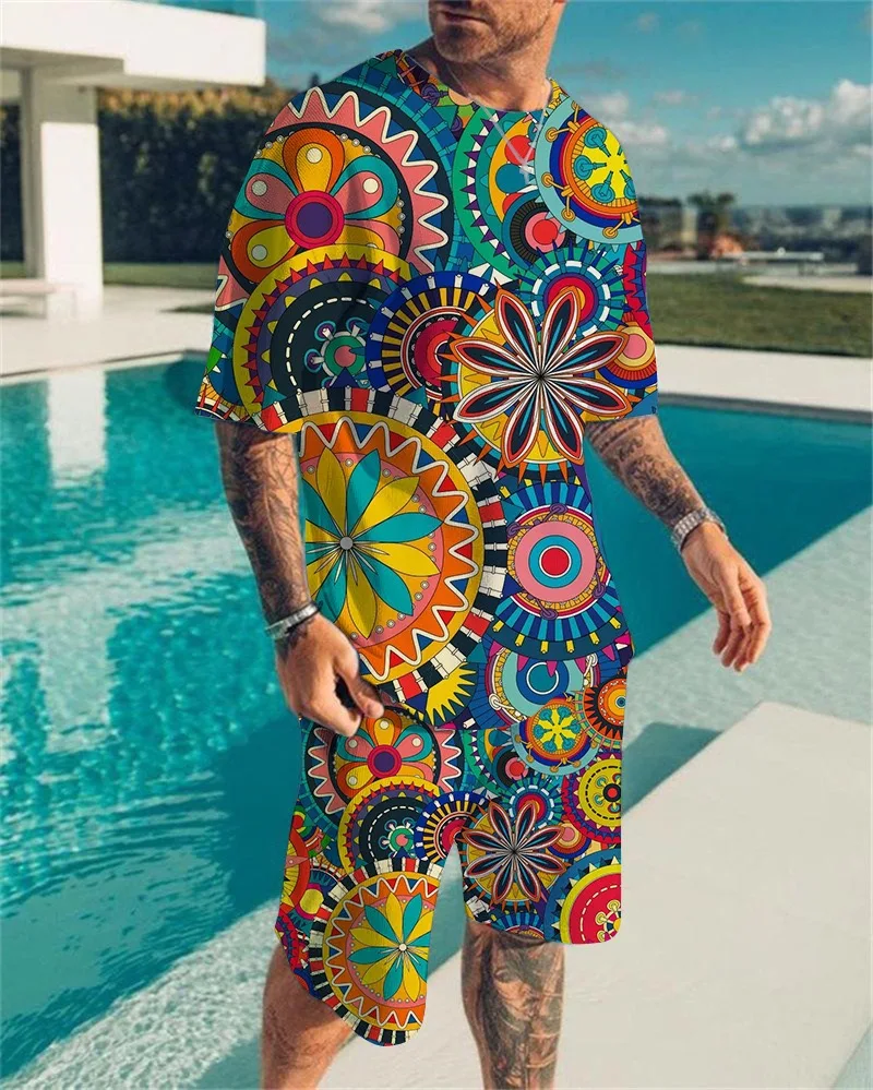 Summer Men's Clothing Sets Short-sleeved Sports Suit 3D Trend Printing T-shirt Short Sportswear Male Shorts Outfits Clothin
Summer Men's Clothing Sets Short-sleeved Sports Suit 3D Trend Printing T-shirt Short Sportswear Male Shorts Outfits Clothin