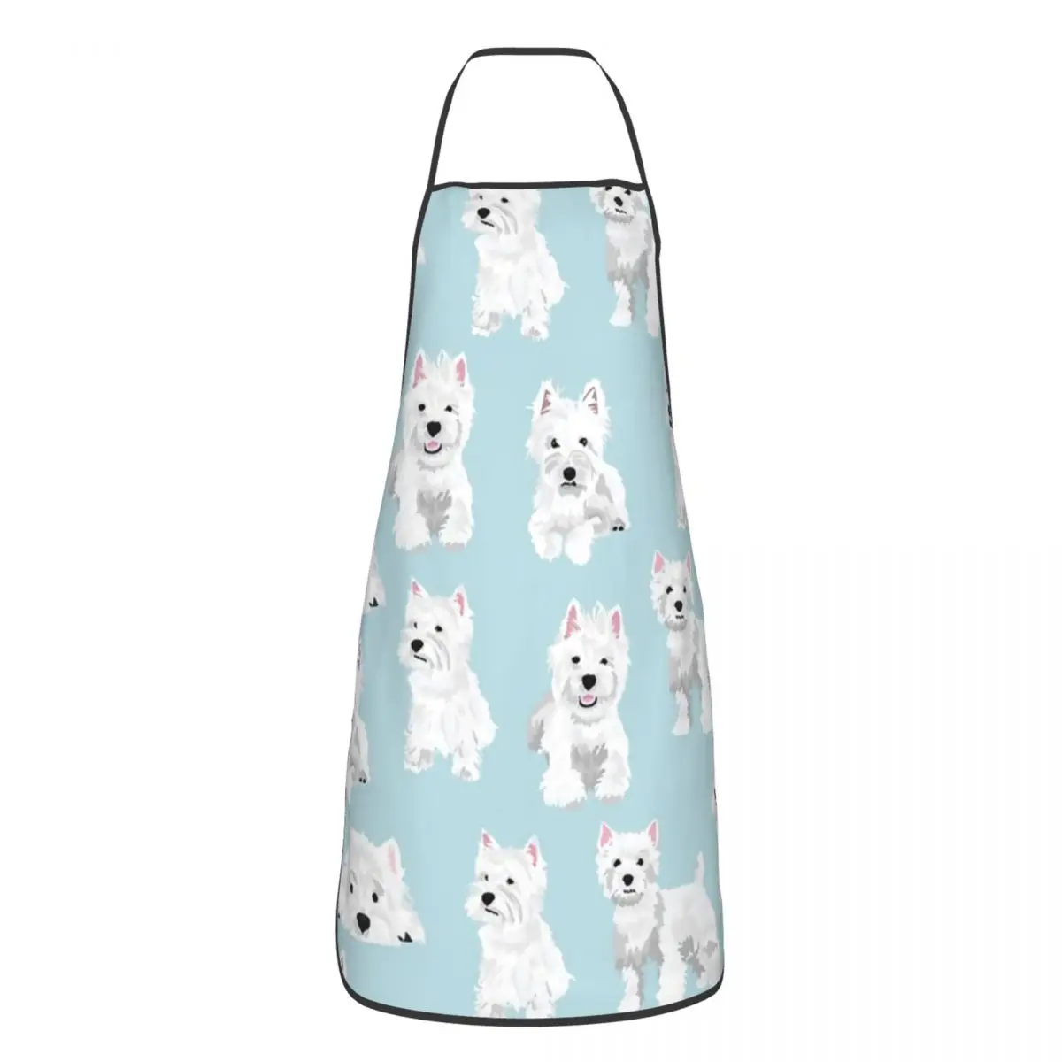 

Westie Cute Puppy Polyester Apron West Highland Terrier Dog 52*72cm Kitchen Grill Bib Tablier Hotel Pinafore for Chef Barista