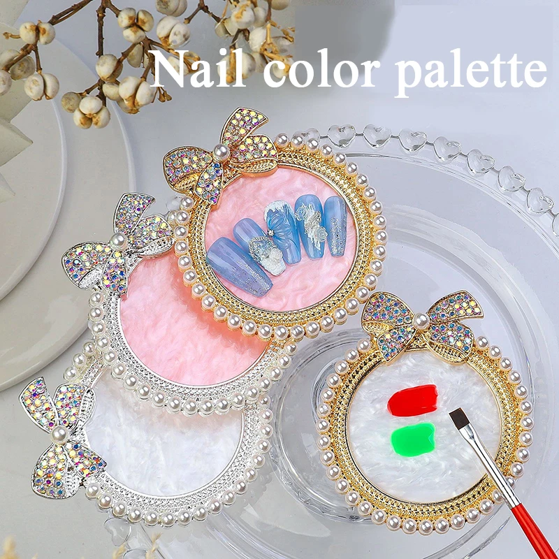 Delicate Durable Resin Palette Big Bow Nail Palette Nail Palette Pearl Nail Display Board Nail Tools Convenient Beautiful
Delicate Durable Resin Palette Big Bow Nail Palette Nail Palette Pearl Nail Display Board Nail Tools Convenient Beautiful