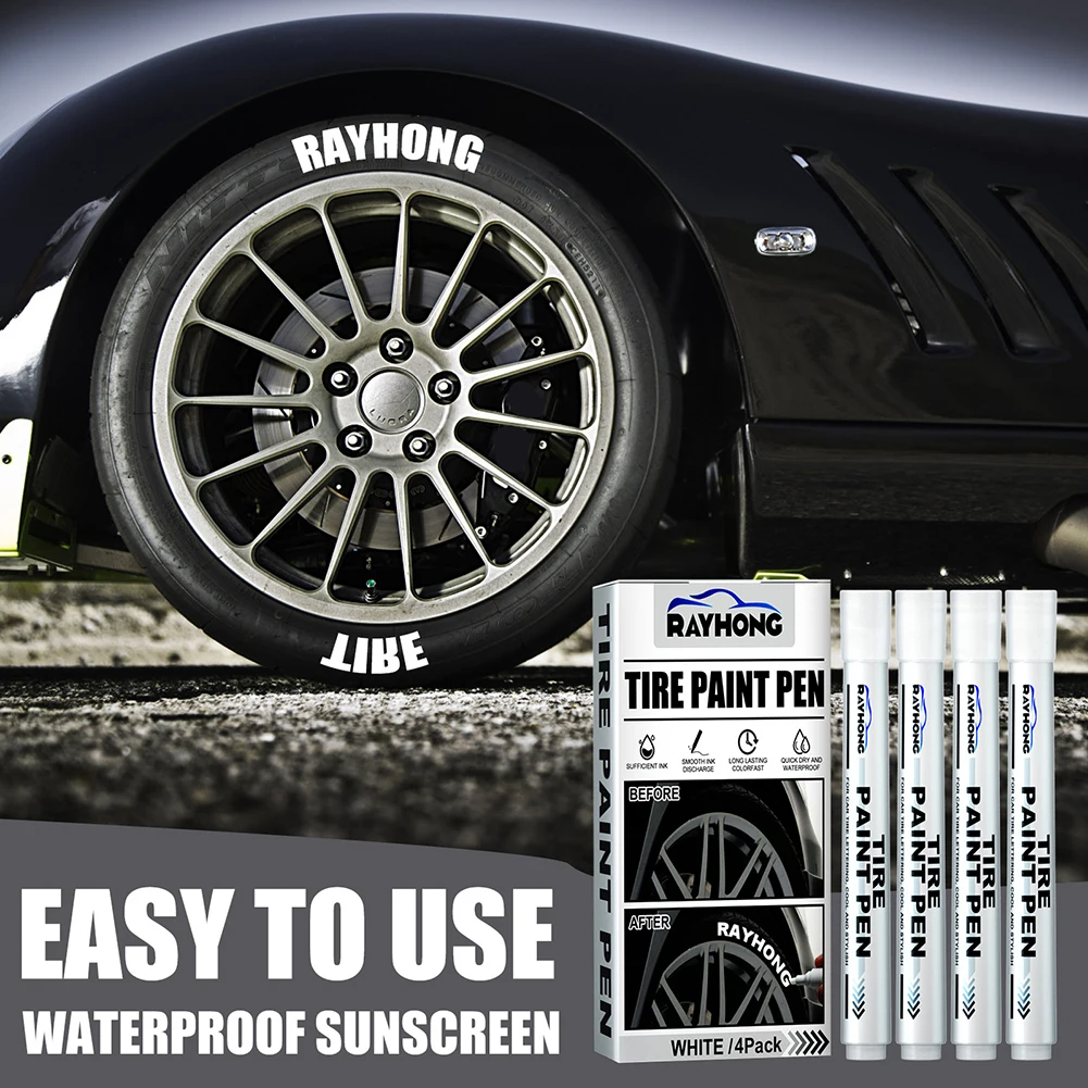 4pcs White Paint Marker Pen For Car Tyre Drawing Art Craft Permanent Tire Paint Pen For Truck Bicycle ATV Motorcycle Painting
4pcs White Paint Marker Pen For Car Tyre Drawing Art Craft Permanent Tire Paint Pen For Truck Bicycle ATV Motorcycle Painting