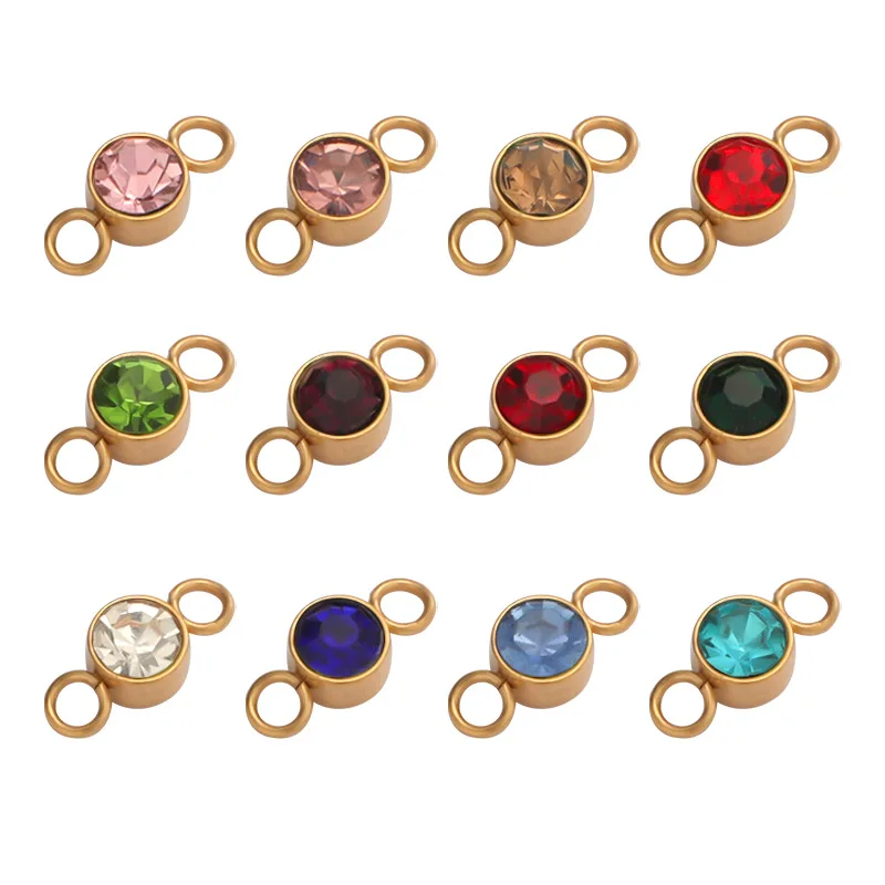 12pcs Birthstone Silver Color Double Loop DIY Birthday Stones 12 Months Stainless Steel Size 6mm Charms Pendants
12pcs Birthstone Silver Color Double Loop DIY Birthday Stones 12 Months Stainless Steel Size 6mm Charms Pendants