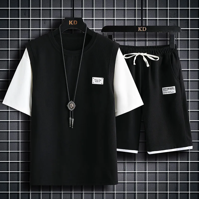 2023Summer mens fashion sportswear Jogging T-shirt suit Male Street beach shorts + T-shirt sports ball suit casual suit men suit
2023Summer mens fashion sportswear Jogging T-shirt suit Male Street beach shorts + T-shirt sports ball suit casual suit men suit