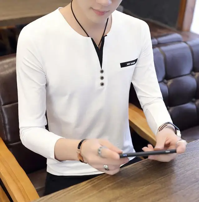 New Style Summer Men's Solid Color Long-Sleeve Round Collar Cotton Blend Button T-Shirt ABD352
New Style Summer Men's Solid Color Long-Sleeve Round Collar Cotton Blend Button T-Shirt ABD352