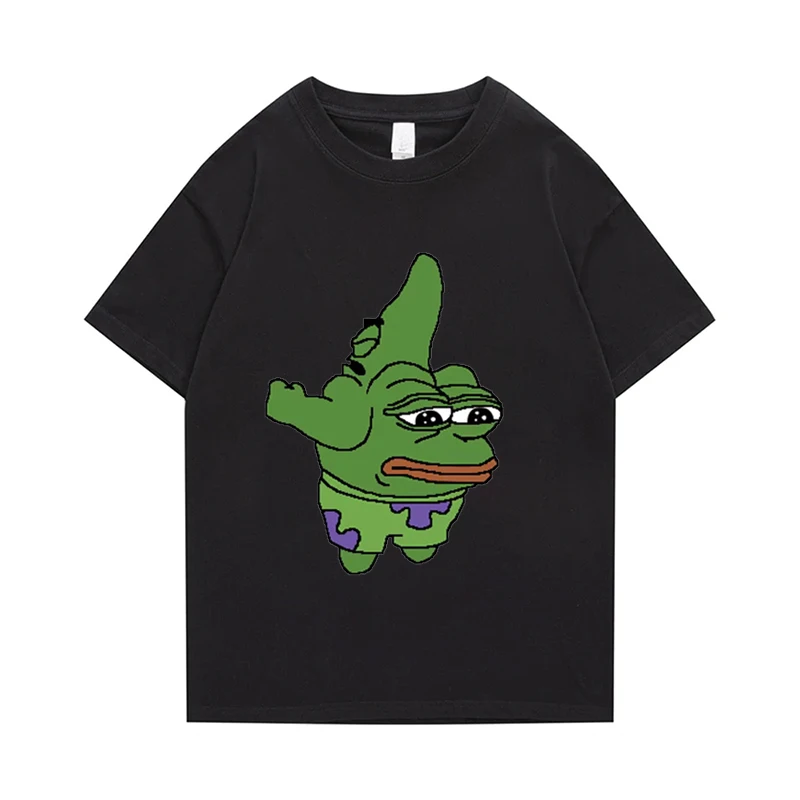 2023 Meme Funny T-Shirt Men Women Pure Cotton Oversized Summer Niche Sad Frog Print T Shirt Leisure Streetwear MEME Short-Sleeve
2023 Meme Funny T-Shirt Men Women Pure Cotton Oversized Summer Niche Sad Frog Print T Shirt Leisure Streetwear MEME Short-Sleeve