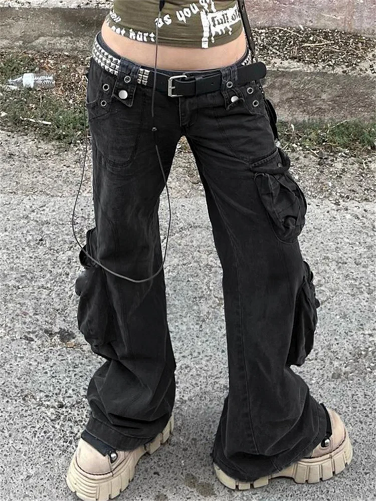 WeiYao Streetwear Y2K Joggers Denim Cargos Harajuku Aesthetic Gothic 90s Jeans Fashion Pockets Chic Straight Black Pants
WeiYao Streetwear Y2K Joggers Denim Cargos Harajuku Aesthetic Gothic 90s Jeans Fashion Pockets Chic Straight Black Pants