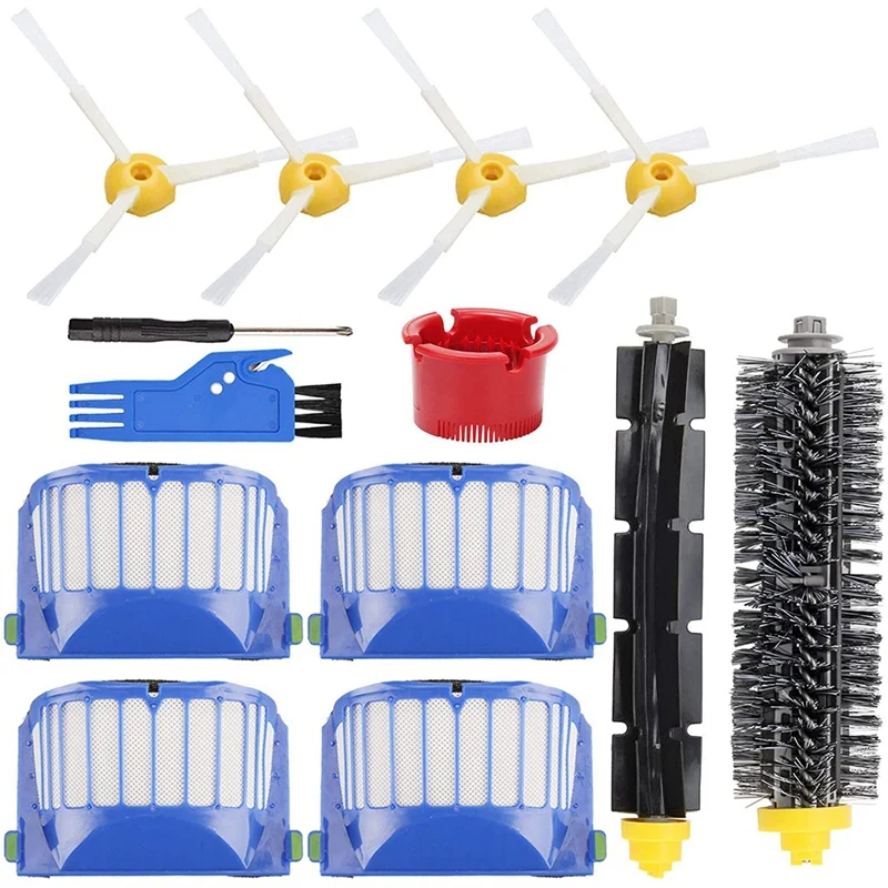 Replacement Parts For Irobot Roomba 500 600 Series Vacuum Cleaner Kit, 4 Filter 4 Side Brush 1 Bristle & Beater Brush 
Replacement Parts For Irobot Roomba 500 600 Series Vacuum Cleaner Kit, 4 Filter 4 Side Brush 1 Bristle & Beater Brush