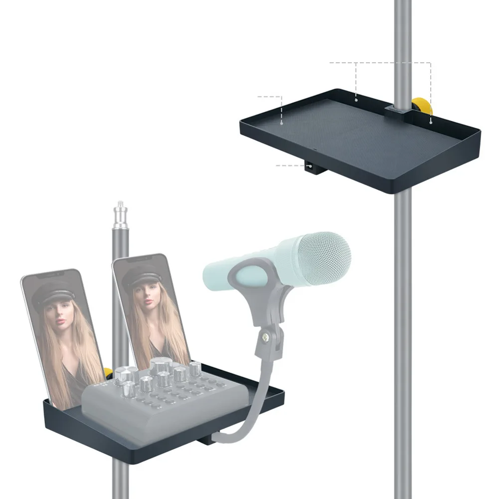 Microphone Stand Sound Card Tray Headphone Phone Holder For Tripod Bracket Mount For Placing Mic Adjustable Music Stand
Microphone Stand Sound Card Tray Headphone Phone Holder For Tripod Bracket Mount For Placing Mic Adjustable Music Stand