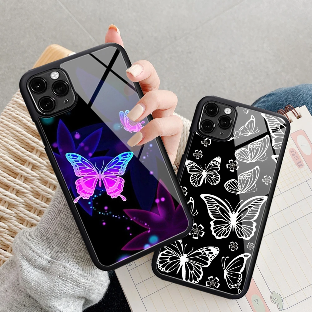 Beauty White Black Butterfly Phone Case for Iphone 14 12 11 13 Pro XS Max X XR Soft Clear Back Cover for Iphone 7 8 14Plus Cover
Beauty White Black Butterfly Phone Case for Iphone 14 12 11 13 Pro XS Max X XR Soft Clear Back Cover for Iphone 7 8 14Plus Cover
