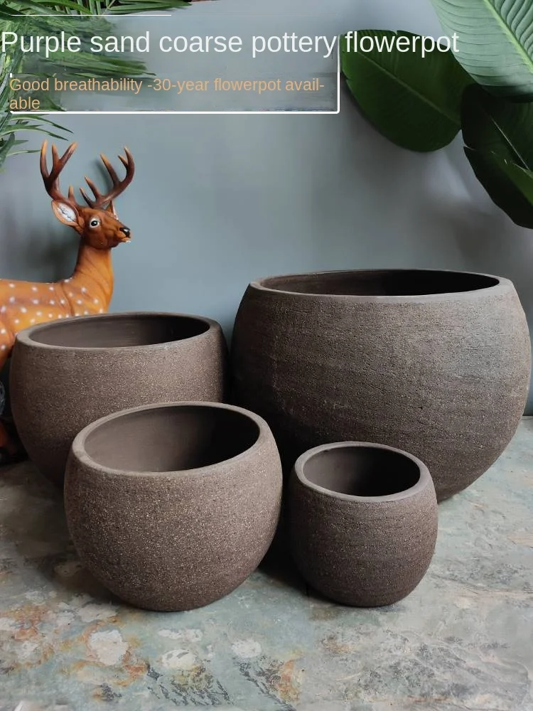 Extra Large Diameter Black Porcelain Purple Sand Stoneware Flowerpot Outdoor Courtyard Plain Ceramic Pottery Pot Balcony
Extra Large Diameter Black Porcelain Purple Sand Stoneware Flowerpot Outdoor Courtyard Plain Ceramic Pottery Pot Balcony