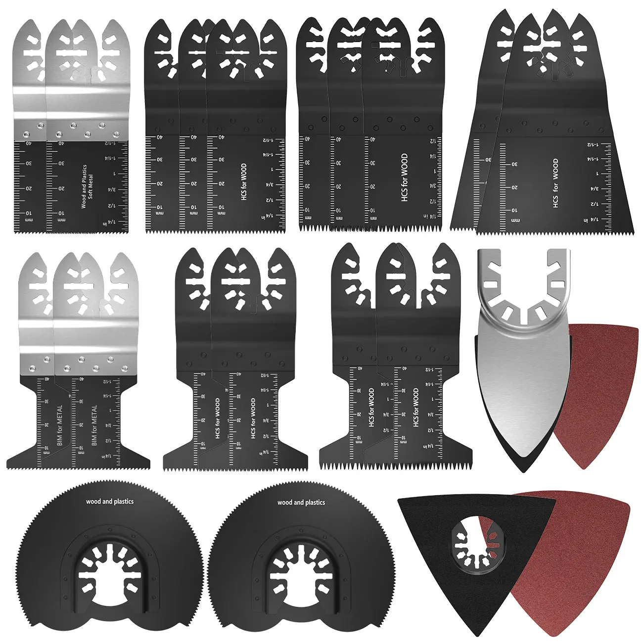 40pcs Oscillating Multitool Saw Blade Kit Set For FEIN BOSCH Makita Multi Tool B1 Renovator Power Tools Accessories
40pcs Oscillating Multitool Saw Blade Kit Set For FEIN BOSCH Makita Multi Tool B1 Renovator Power Tools Accessories